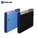 【全2色・A4・Lタイプ】キングジム／ドキュメントファイル（2276）　13ポケット　背見出し紙付き　分類しやすいジャバラ式ポケット／KING JIM その1