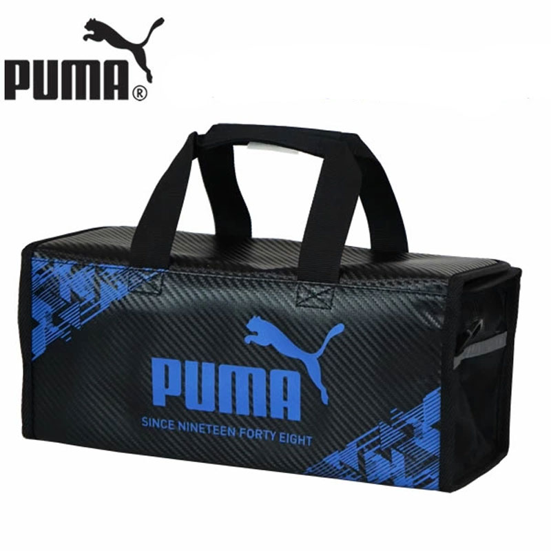 送料無料！クツワ／PUMA 水彩えのぐセット ブラック×ブルー（PM487）プーマ ブラック 大人気スポーツブランドの絵具セット 小学生向け KUTSUWA