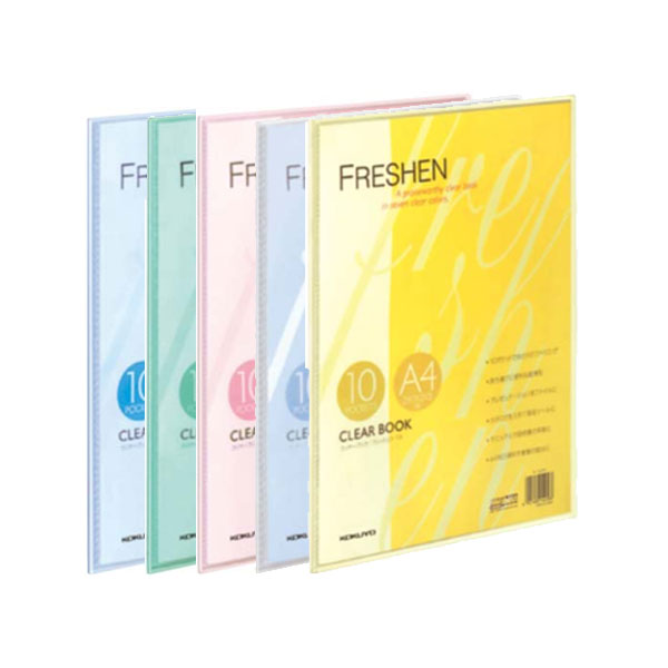 【全7色・A4-S・縦型】コクヨ/クリヤーブック<フレッシェン>固定式(ラ-S20)ポケット枚数10枚 乱反射しにくいグレアレス仕上げのポケットをセット KOKUYO