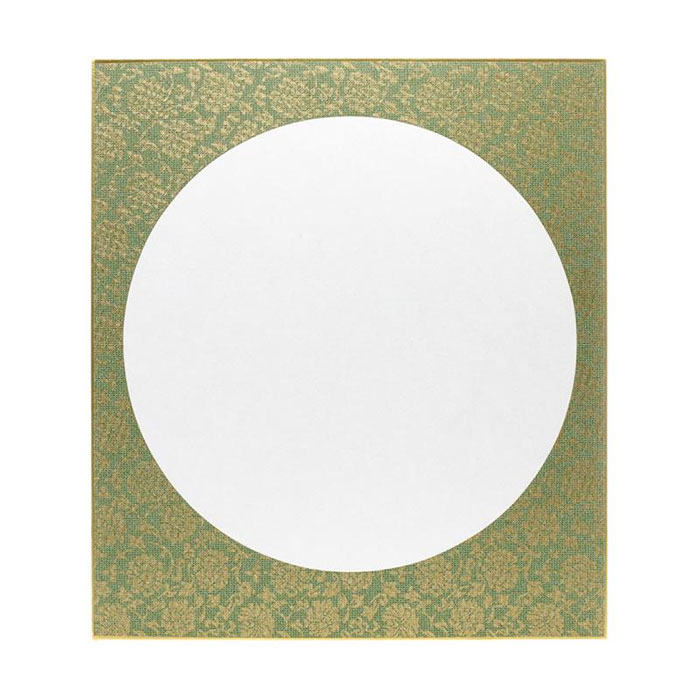 大色紙[円窓]外ドンス内画仙　緑　1枚　4610124_2　書道・日本画・水墨画など　貼絵、押し絵、ちぎり絵..