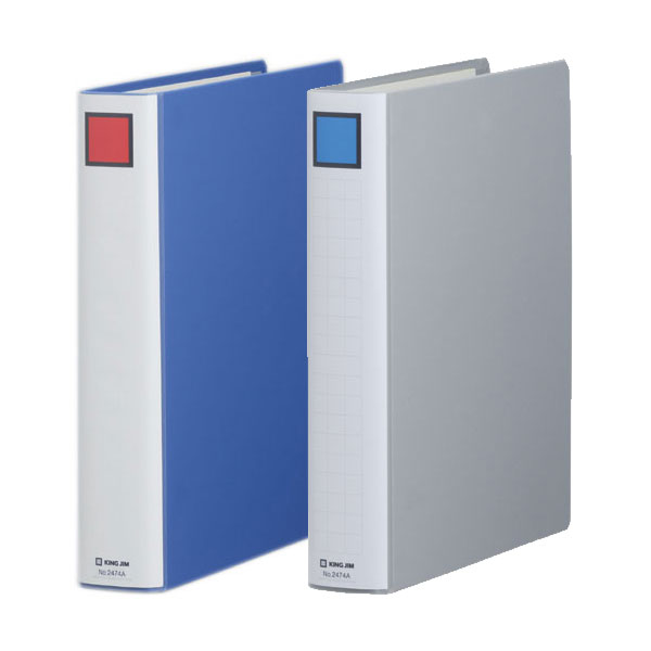 【A4タテ型】キングジム／キングファイル　スーパードッチ＜脱・着＞イージー（2474A）　とじ厚40mm　..