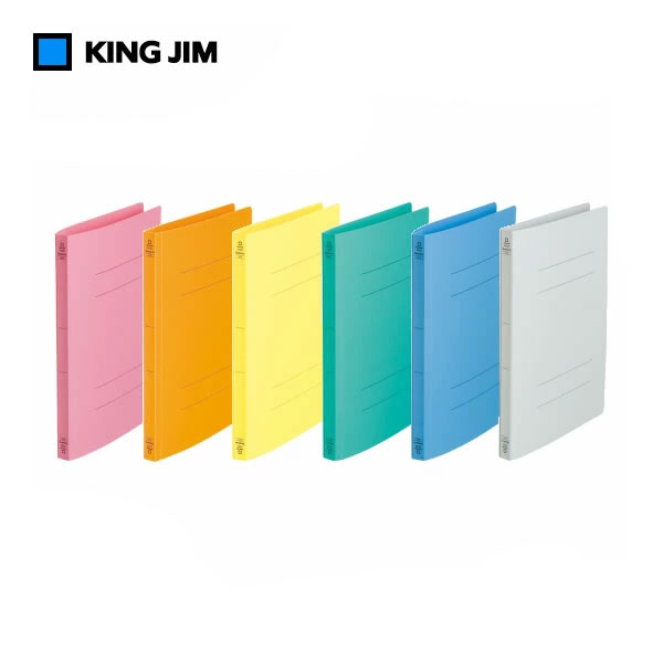 【A4タテ型】キングジム／フラットファイル・クイックイン（4432）　とじ厚15mm　収納枚数150枚　2穴　..
