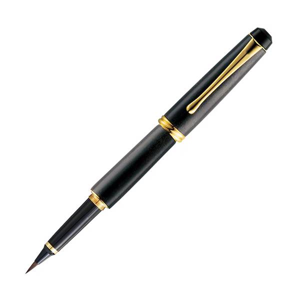 【送料無料】呉竹／くれ竹万年毛筆 夢銀河 天然木・梨（型おろし）DAY140-19 梨の木を軸に使用したナチ..