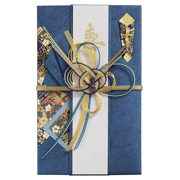 マルアイ／きらり 大金 青（キ658B）大判タイプの和風金封 独特な光沢とあふれる色彩　MARUAI キ-658B