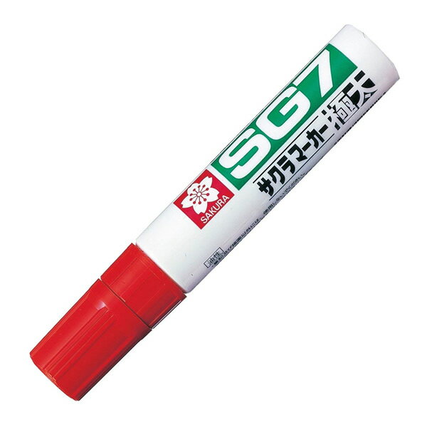 サクラクレパス／SG7 極太 アカ 赤 (JGK#19アカ) Sakura craypas にじみが少ない、鮮やかな発色