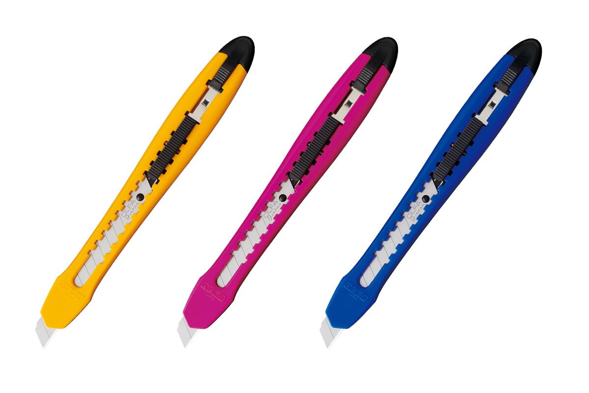 【全2色】OLFA／エコカッターS型　188BS　ワンタッチでしっかりロックできる押し手　オルファ