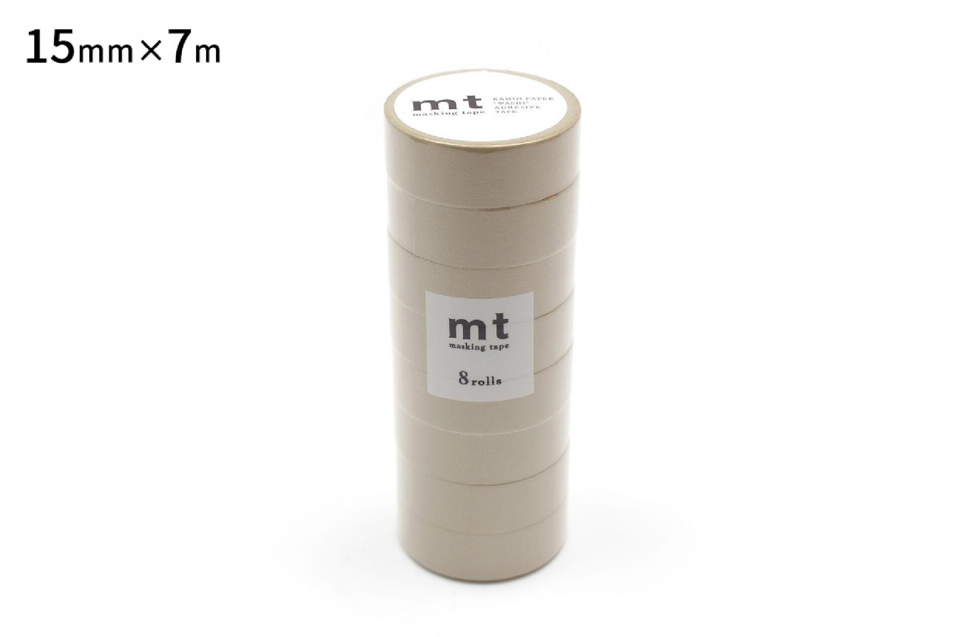 樂天商城 - カモ井加工紙 ／ マスキングテープ mt 8P 　ベージュ（MT08P200R）幅15mm×長さ7m