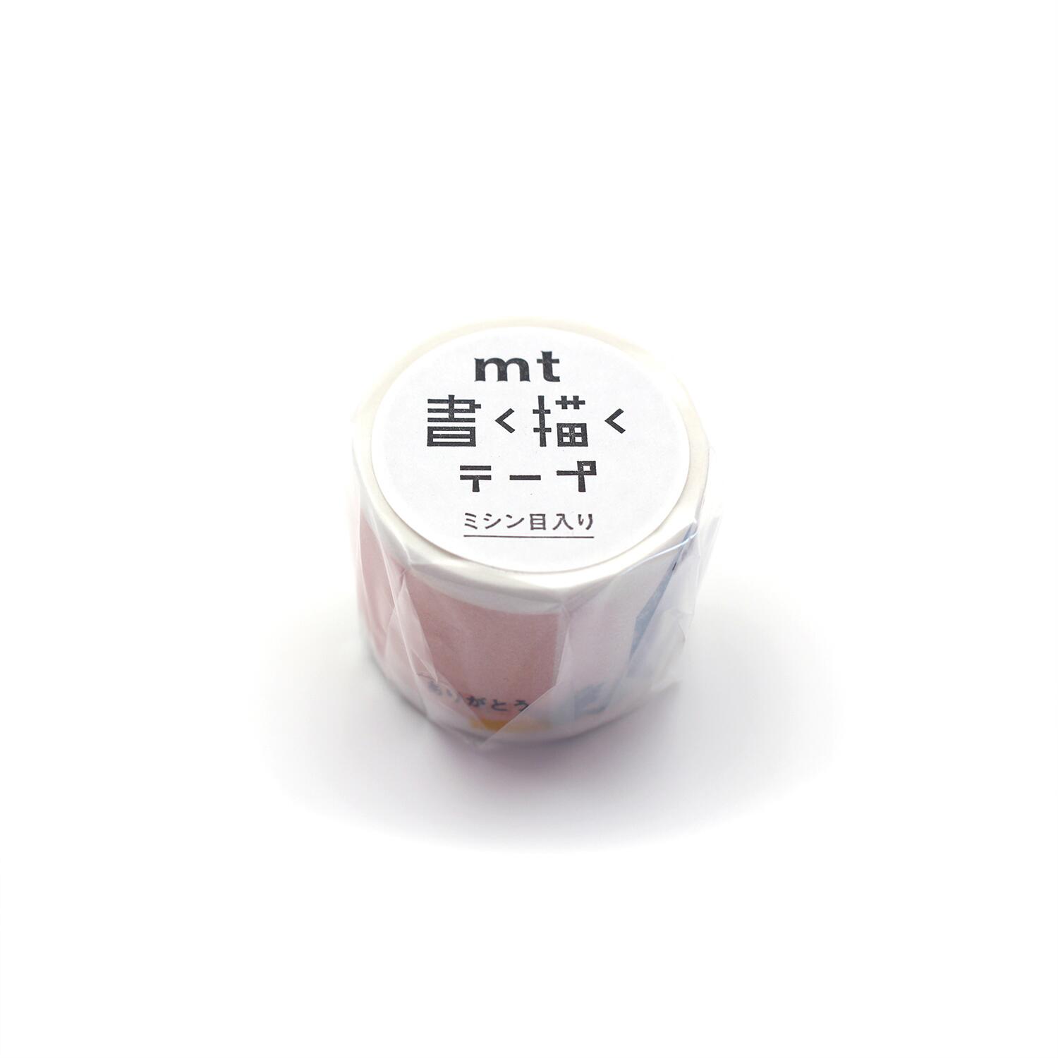 乐天商城 - カモ井加工紙 ／ マスキングテープ mt 書く描くテープ ミシン目入り　ありがとう【MTKAKUM03】