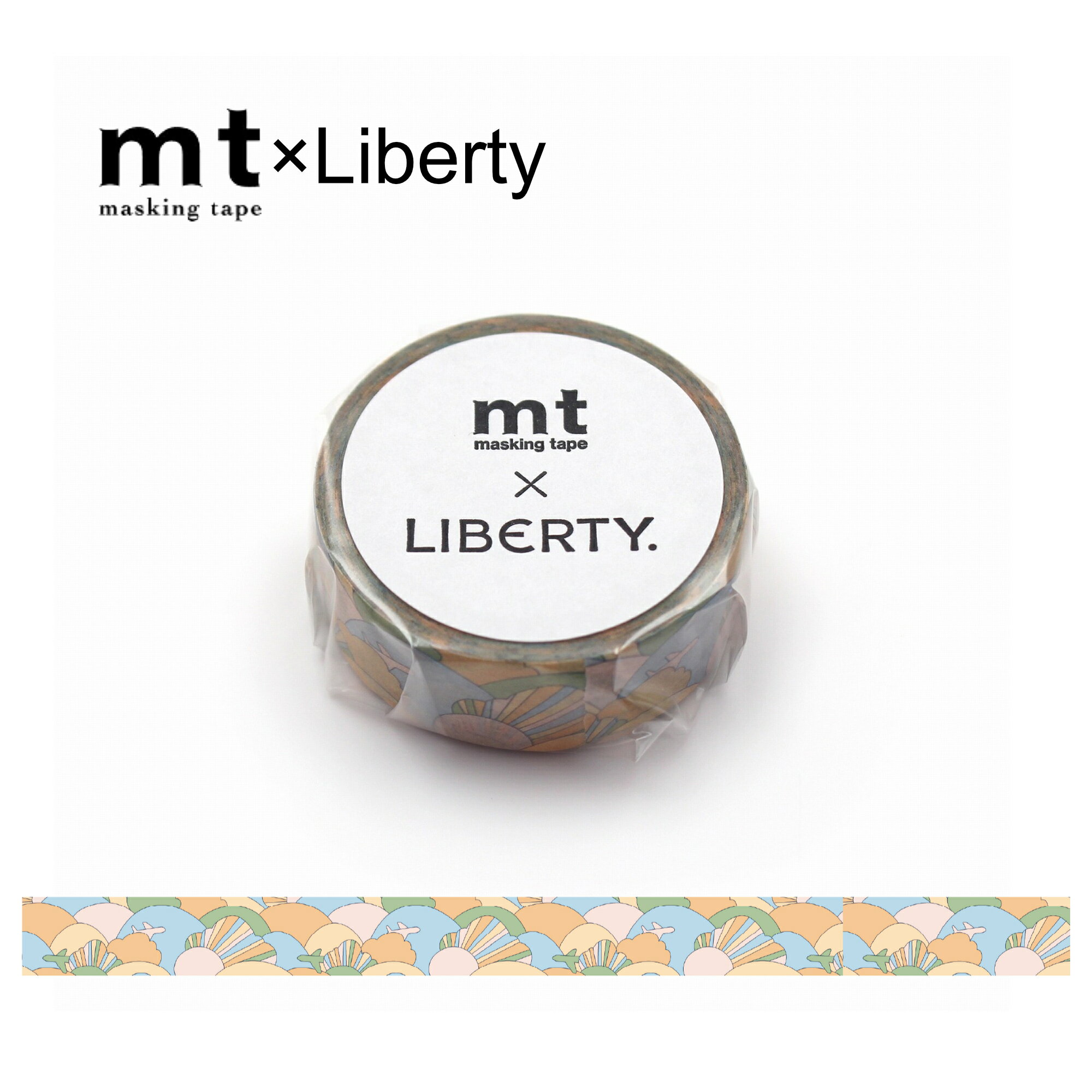 カモ井加工紙 ／ マスキングテープ　mt×Liberty Rohan Far And Away（MTLIBE02）　幅15mm ×長さ5 m