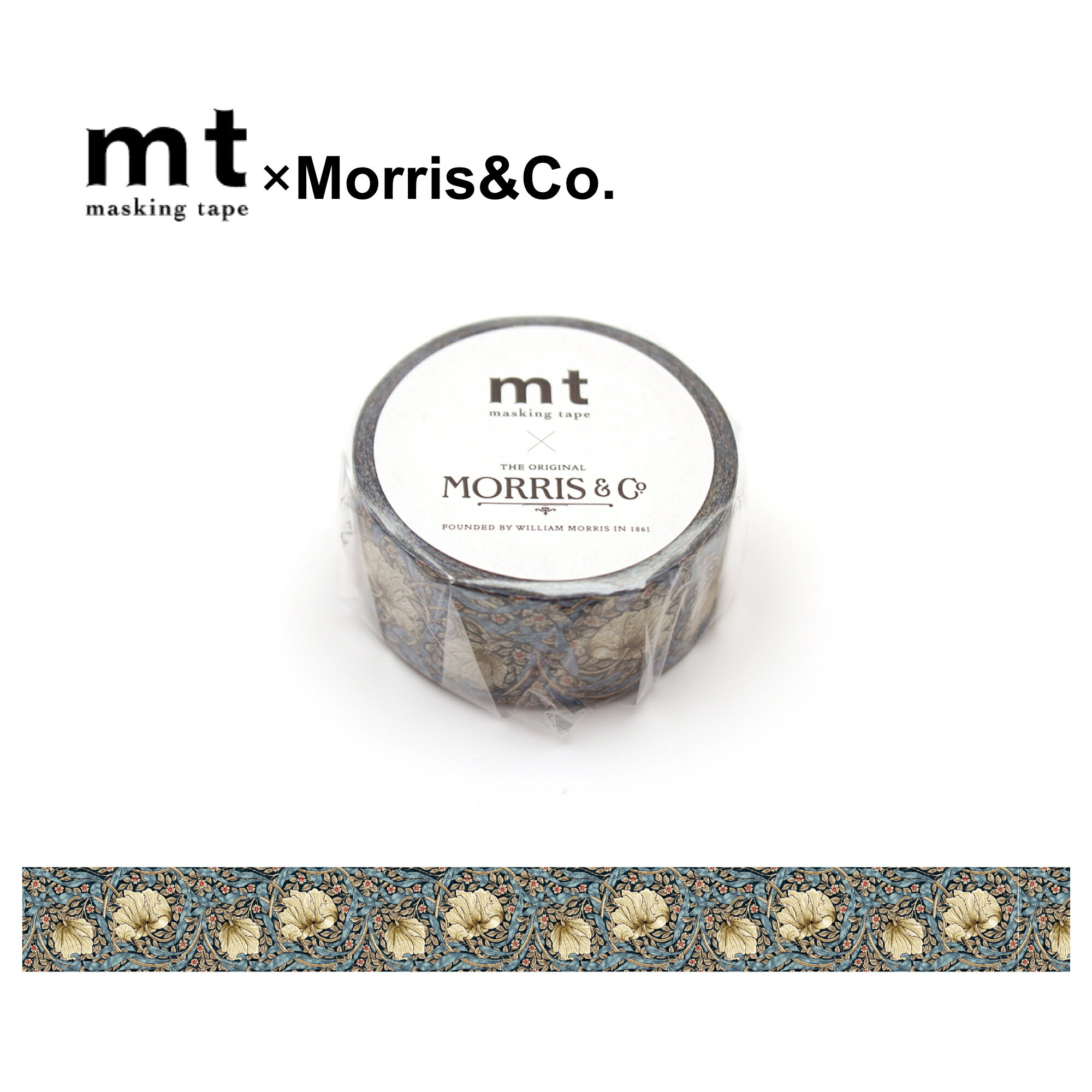 Rakuten - カモ井加工紙 ／ マスキングテープ　mt×Morris&Co. Pimpernel（MTWILL14）　幅20mm ×長さ7m