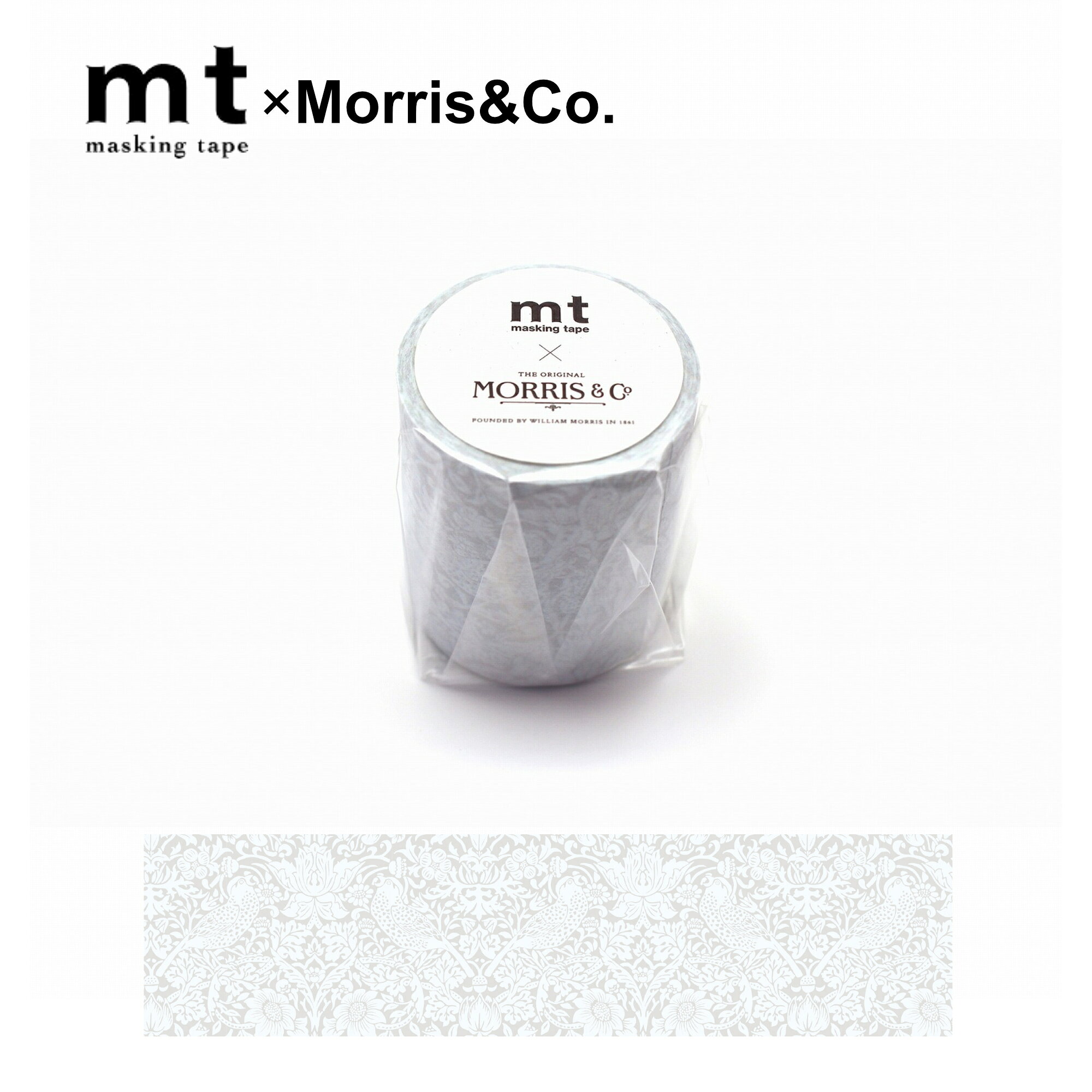 商品説明 mt×Morris&co.　 世界で活躍するアーティストたちとのコラボレーション! 英国の美しきデザインmt×ウィリアム・モリス もしウィリアム・モリスが生きていたら、どんなデザインをするだろう? 没後120年、モリスの代表的なデザインがそぎ落とされた背景、 ニュートラルカラーで現代の暮らしにふさわしい表情に生まれ変わりました。 新しいモリスをお楽しみください。 【イメージ画像】 ※メーカー取り寄せ商品も為ご注文後にメーカーへ発注いたします。 その為メーカー欠品の場合がございます。予めご了承ください。 その場合改めて当店よりご連絡いたします。 商品仕様 本体寸法 幅：50mm ×　長さ：7m