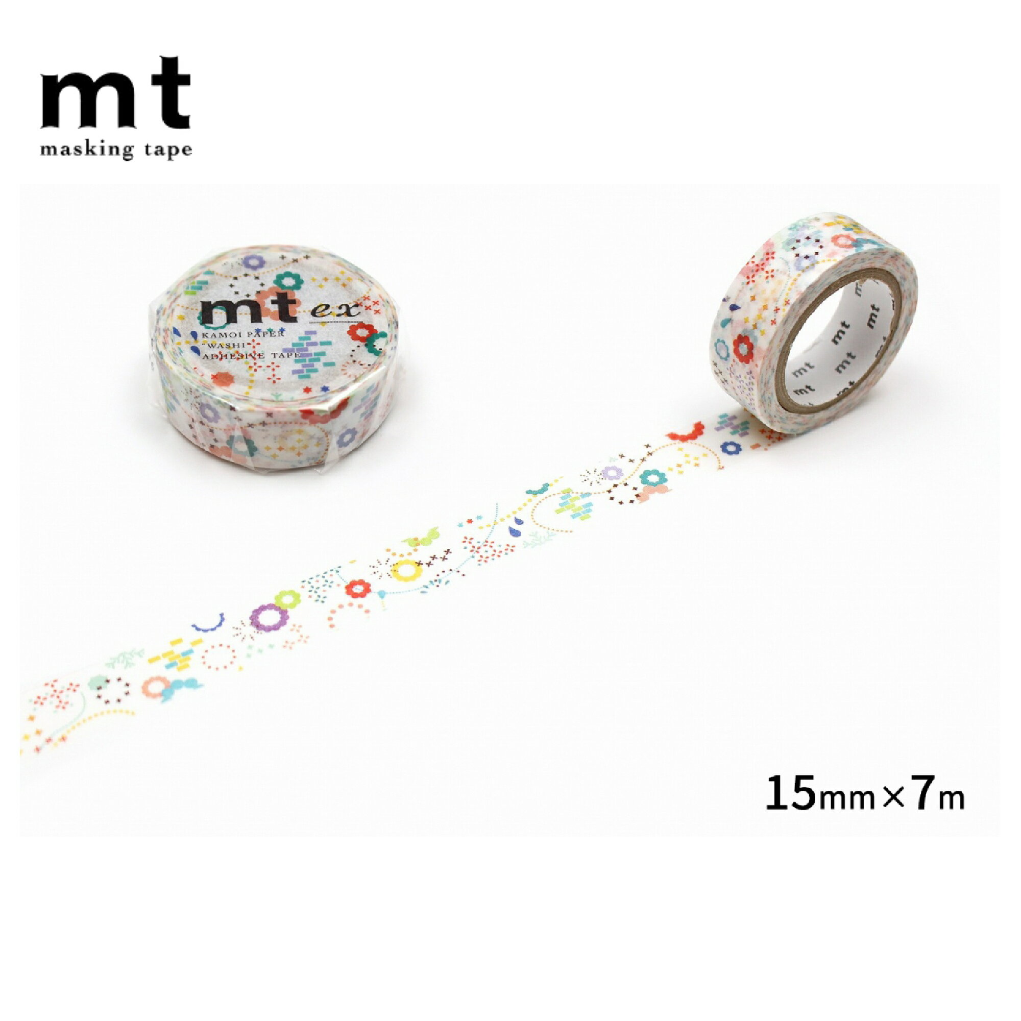 樂天商城 - カモ井加工紙 ／ マスキングテープ　mt ex カラフルPOP R（MTEX1P74R）　幅15mm ×長さ7m