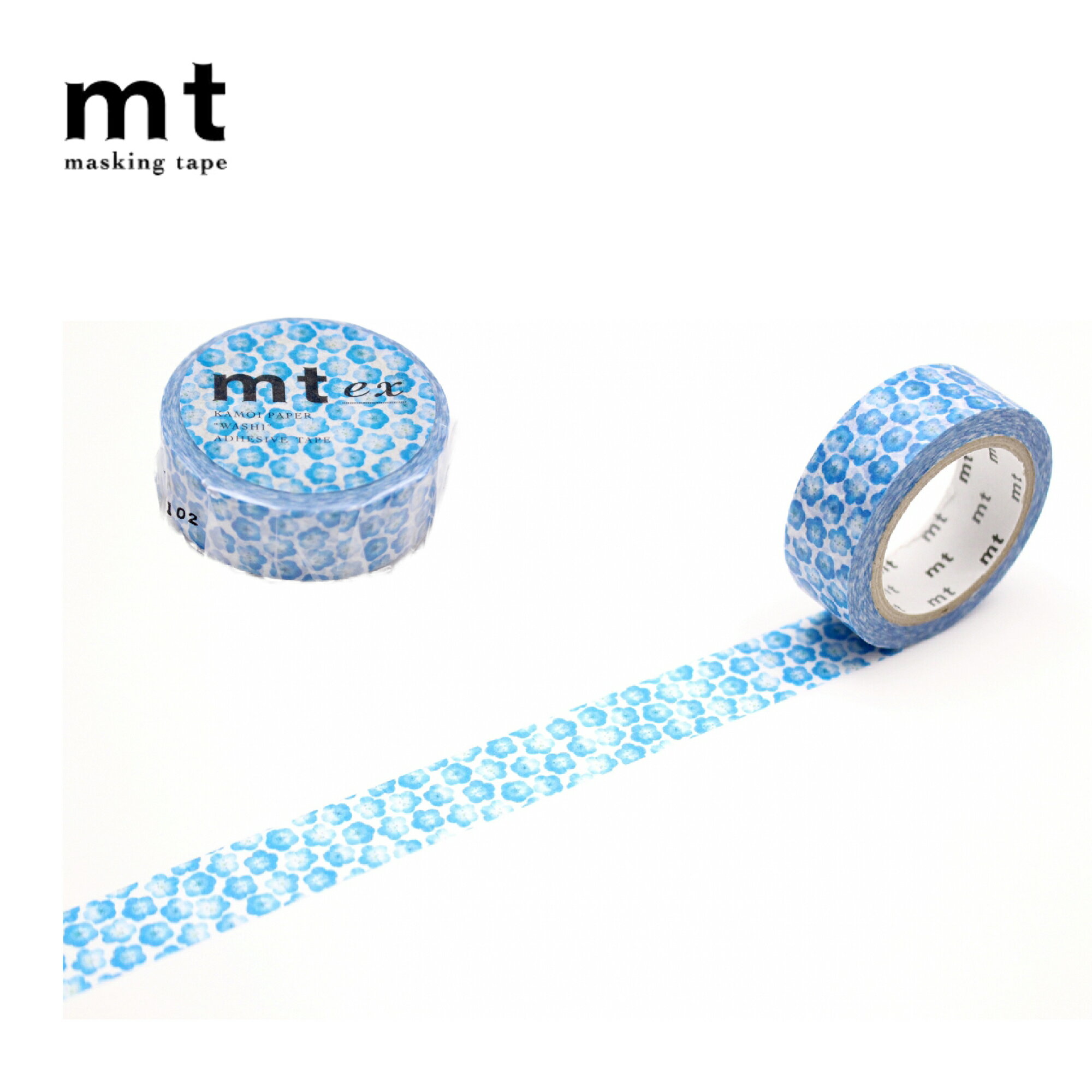乐天商城 - カモ井加工紙 ／ マスキングテープ　mt ex ネモフィラ（MTEX1P160）　幅15mm ×長さ7m