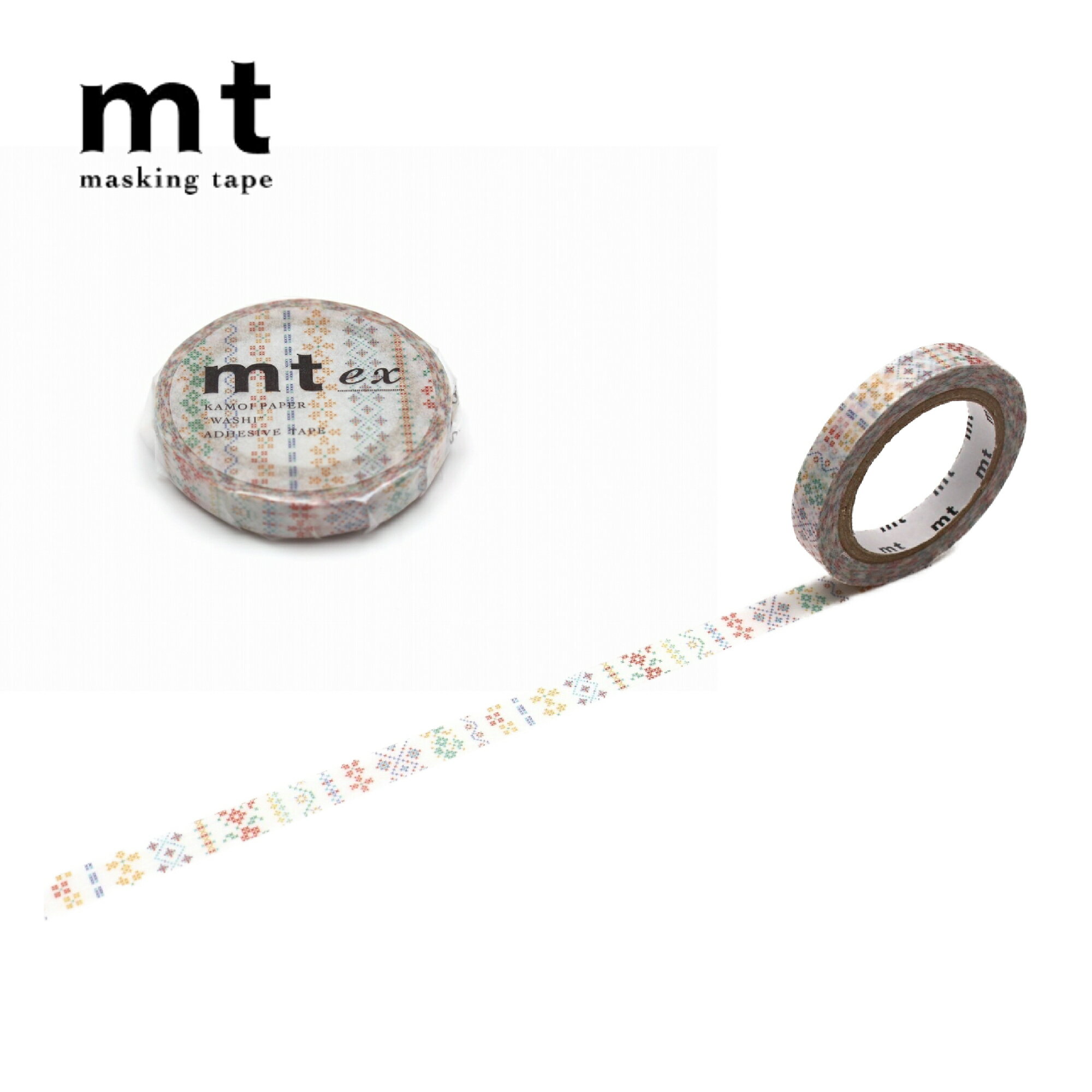 Rakuten - カモ井加工紙 ／ マスキングテープ　mt ex　刺繍ライン（MTEX1P184）　幅7mm ×長さ7m