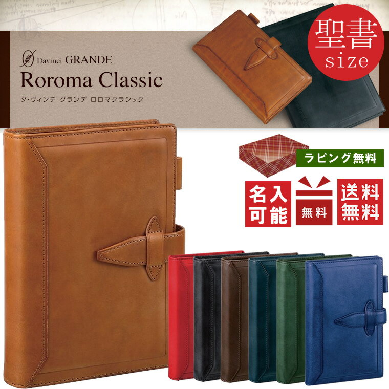 ダ・ヴィンチ 手帳 【ギフト包装無料】レイメイ藤井／聖書サイズ Davinci ダヴィンチグランデ Roroma Classic（ロロマクラシック）聖書サイズシステム手帳 DB3014 ダ・ヴィンチ（リング24mm）バイブルサイズ　送料無料