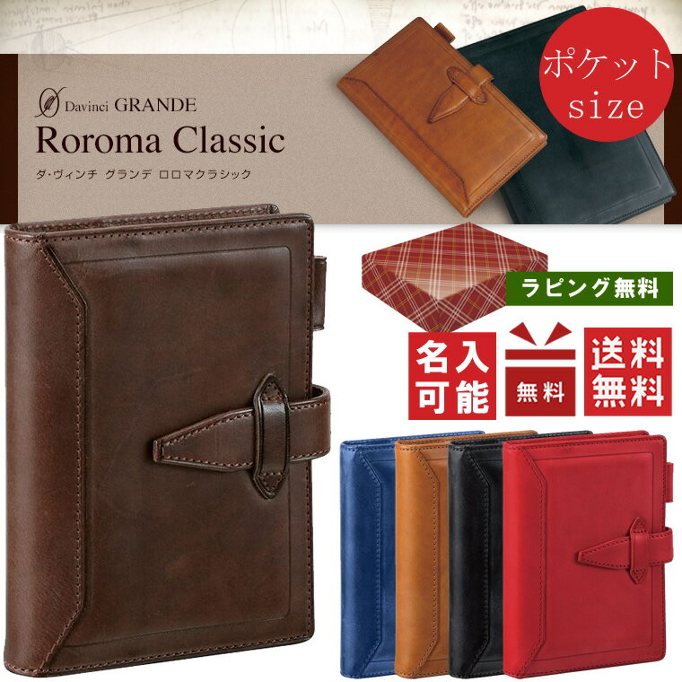 ポケットサイズ Davinci ダヴィンチグランデ Roroma Classic（ロロマクラシック）ポケットサイズシステム手帳 DP3015 ダ・ヴィンチ（リング14mm）レイメイ藤井　送料無料