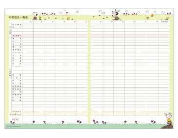 【A5サイズ】日本ホールマーク／簡単スッキリ家計簿　スヌーピー（EFK-619-459）シンプルで機能性も良い、可愛いデザインの家計簿！【EFK619459】hallmark