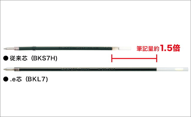 ボール径1.0mm ぺんてる／ 油性ボールペン＜ドット・イーボール＞ .eボール (BK130) ロングリフィルで経済的！ Pentel bungle-10002535 ぶんぐる サンプル画像3