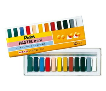 ぺんてる／ぺんてるパステル（コンテ）（デッサン・クロッキー・コンテ画用）ミニ 12色 (GA1-12S)【図工・工作・美術】【学童用品】【楽ギフ_包装】 Pentelのサムネイル