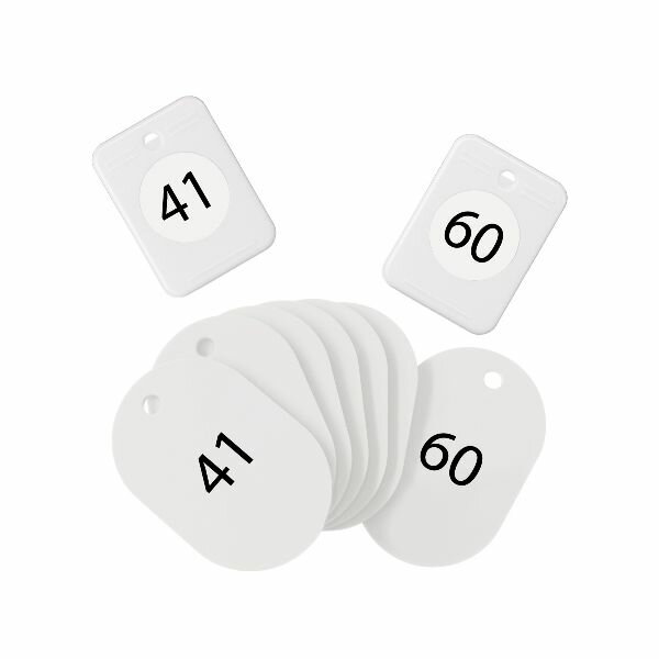 オープン工業 BF-152-WH クロークチケット 41〜60 白 BF152WH