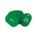 【即納在庫品】「直送」オープン工業 BF-70-GN 番号札 小 番号入り1〜25 緑 25枚入 BF70GN