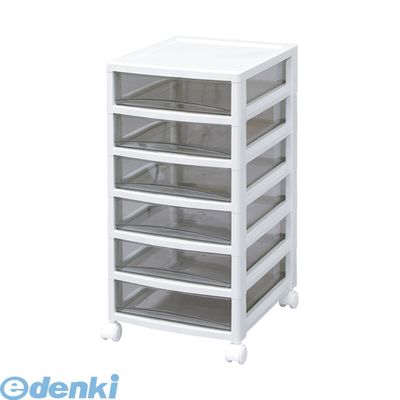 &nbsp;アイリスオーヤマ&nbsp;0120-211-299【商品説明】【■横からも後ろからも、中身がわかるクリアタイプ。■規格：中型6段■外寸：幅320×奥390×高630mm■重量：4kg■引出内寸：幅260×奥365×高77mm■材質：天板＝PP（再生PP45％使用），引出＝スチロール樹脂（再生PS45％使用）■キャスター付■1台、1個口梱包です。■お客様取り付けです。