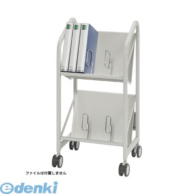 クラウン CR-FSW240-W 直送 代引不可・他メーカー同梱不可 ファイルサポートワゴン【本体色−ホワイトグレー】【2段タイプ】【1台】CRFSW240W