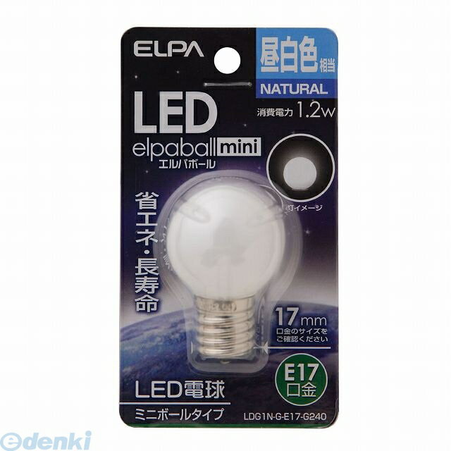 朝日電器 ELPA LDG1N-G-E17-G240 LEDデンキュウG30ガタE17 LDG1NGE17G240