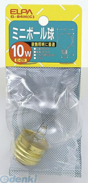 Small Light Bulbs - (LINEクーポン有)朝日電器 ELPA G-84H-C ボールキュウ 10W G84HC ミニボール球 クリア 電球 エルパ