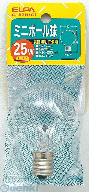 Small Light Bulbs - (LINEクーポン有)朝日電器 ELPA G-87H-C ミニボールキュウ G87HC ミニボール球 クリア 電球 エルパ
