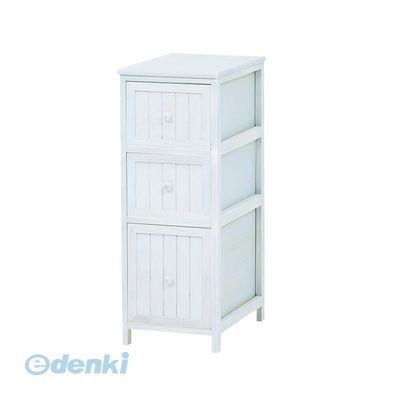 Mini Chest - MCH-5672AW 直送 代引不可・他メーカー同梱不可 チェストMCH5672AW アンティークホワイト シャビーシック スリム 木製 アンティーク調チェスト 収納棚 萩原 HAGIHARA