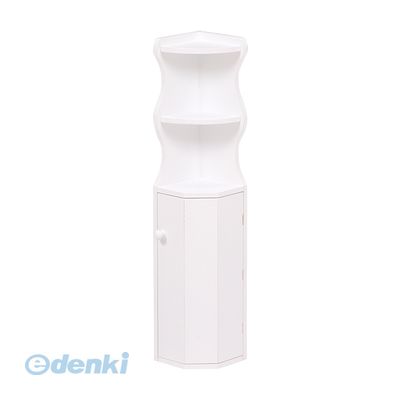 MTR-4009WH 直送 代引不可・他メーカー同梱不可 トイレラックMTR4009WH ホワイト スリム 木製 収納 省スペース HAGIHARA コーナーラック トイレ用品 掃除用具