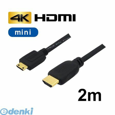(LINE�����ݥ�ͭ)�ڸĿ���1�ġ� AVC-HDMI20MN ľ�� ����Բġ�Ʊ���Բ� 3A����ѥˡ� �ߥ�HDMI�����֥� 2m 4K��3D�б� HDMI��miniHDMI�Ѵ������֥� �Х륯AVCHDMI20MN