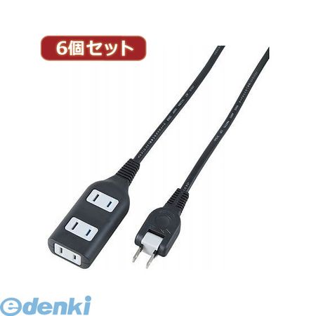 【個数：1個】 Y02S305BKX6 直送 代引不可・同梱不可 YAZAWA 【6個セット】耐トラ付タップ3個口