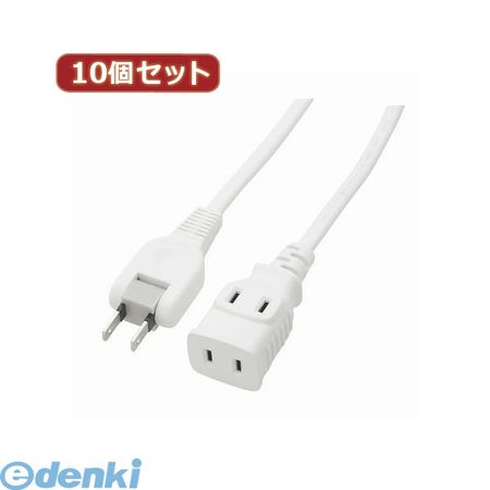 【個数：1個】 Y02201WHX10 直送 代引不可・同梱不可 YAZAWA 【10個セット】 耐トラ付タップ2個口