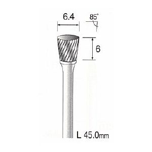 (LINEクーポン有)ミニター MINITOR BC2204 超硬カッター クロスカット φ6．4 BC-2204