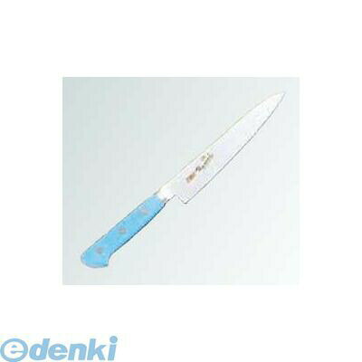 ●外寸1：267●重量：96g●板厚厚み：背:1.7●材質1：モリブデン鋼含有特殊ハガネ●抗菌：○●刃渡り：15cm●ツバ付プロ仕様●手研ぎ本刃付すばらしい切れ味●抗菌7色カラーハンドル衛生管理対応(HACCP対応)●モリブデン鋼を含有した特殊ハガネを使用している為「さび」に強い。手研ぎ本刃付仕様ですので、お求めいただいた時からすばらしい切れ味でプロの皆様を満足させる逸品です。●ブレード：さびに強く耐久性に優れたモリブデン鋼含有特殊ハガネを採用。ツバ付・手研ぎ本刃付けは、プロフェッショナルへのこだわり。●7色のカラーハンドル。抗菌剤配合の特殊樹脂。抗菌・食中毒に関する細菌に効力を発揮します。耐熱120℃・食器洗浄器・温風殺菌・スチーム殺菌・煮沸消毒OK。耐薬品性・中性洗剤・漂白剤・アルコール消毒OK。耐久性・耐磨耗性に優れ、痩せ太りのない素材ですから安心して長く使えます。●両刃●1辺(mm)：50●2辺(mm)：300●3辺(mm)：20●重量(g)：160●製品重量(g)：96