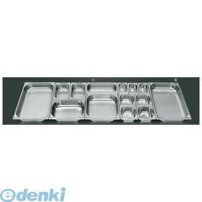 3567501 プロシェフ 18-8 GNパン補強重なり防止付 1／2 40mm 4548170087507
