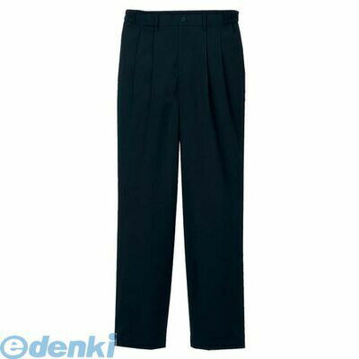 (LINEクーポン有)4536640 ツータックパンツ（男性用）KP001M−7 黒 LL 4548170209664