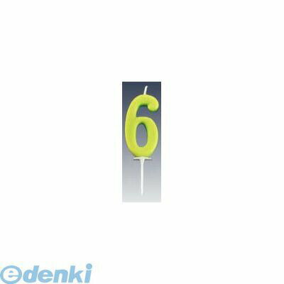 6941750 ナンバーキャンドル パステル（10入）6番 B7501-07-06LG 4901435955926