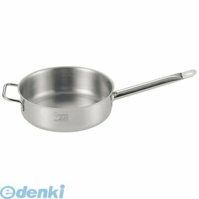 (LINEクーポン有)7688200 EBM Gastro 443 浅型片手鍋（蓋無）24cm 向い手付 4548170138179