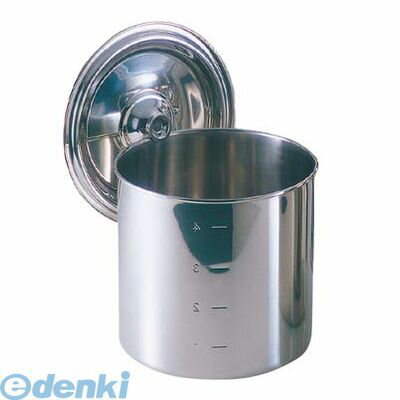 (LINEクーポン有)8822400 EBM モリブデン キッチンポット／寸胴鍋（目盛付）18cm 手無 4548170061255