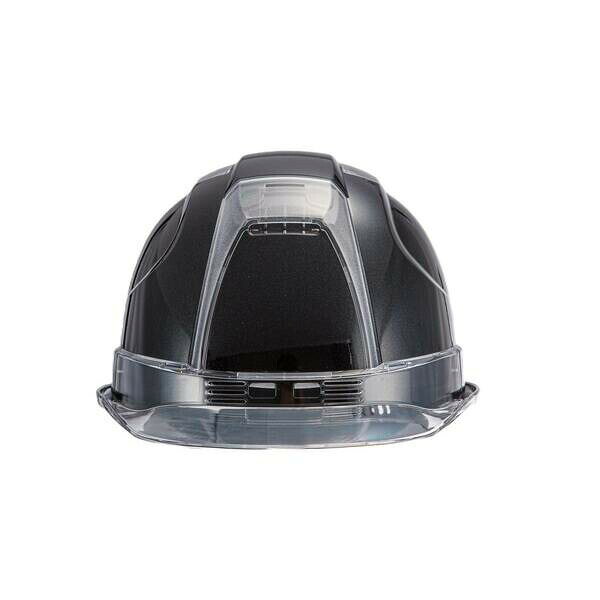 東洋物産工業 旧トーヨーセフティー ヘルメットヴェンティ— メタリックブラック／バイザークリアー 390FMBKC