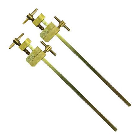 (LINEクーポン有)山崎製作所 4582154010020 真鍮ハタ金 2本セット パック入 150mm