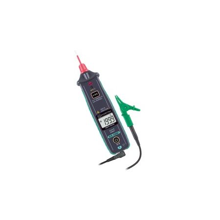 共立電気計器メーカーお問い合わせ：0120-62-1172【商品説明】・Bluetooth Smart搭載・簡易接地抵抗測定（2極法）に特化した簡単測定器！・200/2000Ω　2レンジオート・100Ω以下をブザーでお知らせ・活線警告機能（抵抗測定中でも検出可能）・AC/DC電圧測定（ACは真の実効値）・30V以上の電圧検知で活線警告（測定ボタンを押すまで地電圧を測定）・微小測定電流（最大2mA）でELBの動作を防ぐ・測定箇所を照らすLEDライトを搭載（照度センサによる自動点灯／消灯）・バックライト機能搭載（LEDライトに連動）・暗い場所では ほのかに光る蓄光式操作ボタン・使いやすさを追求したスマートなデザイン