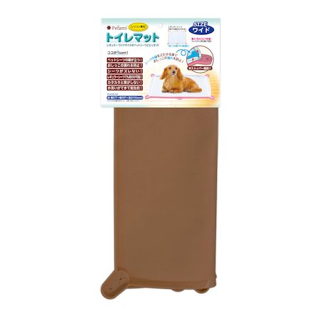 (LINEクーポン有)アース・ペット 4975023668369 Pefami トイレマット04 ワイド ブラウン ペファミ ターキー アースペット earth