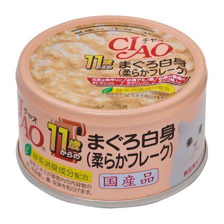 Ciao - いなばペットフード M-41 CIAO ホワイティ 11才からのまぐろ白身 (柔らかフレーク) 75g M41