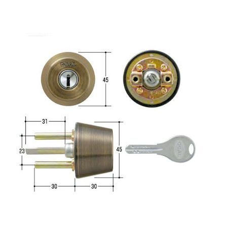 (LINEクーポン有)GOAL ゴール V-AD 5 (51) 扉厚30-43MM 取替用シリンダー VAD5(51)扉厚3043MM