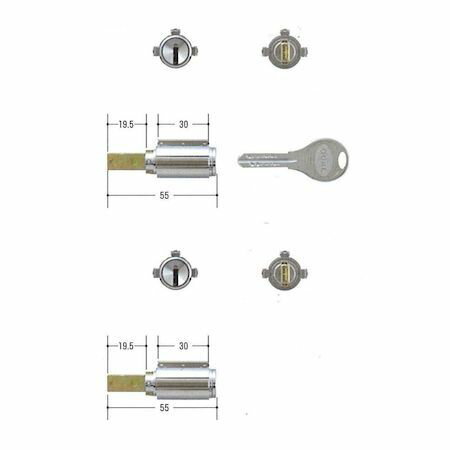 樂天商城 - (LINEクーポン有)GOAL ゴール V-PX 19.5ミリ (2個同一) 扉厚40-43MM 取替用シリンダー VPX19.5ミリ(2個同一)扉厚4043MM