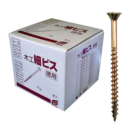 ウイング 4938780093300 9330 木工細ビス 徳用箱入 3．8×60mm 340入